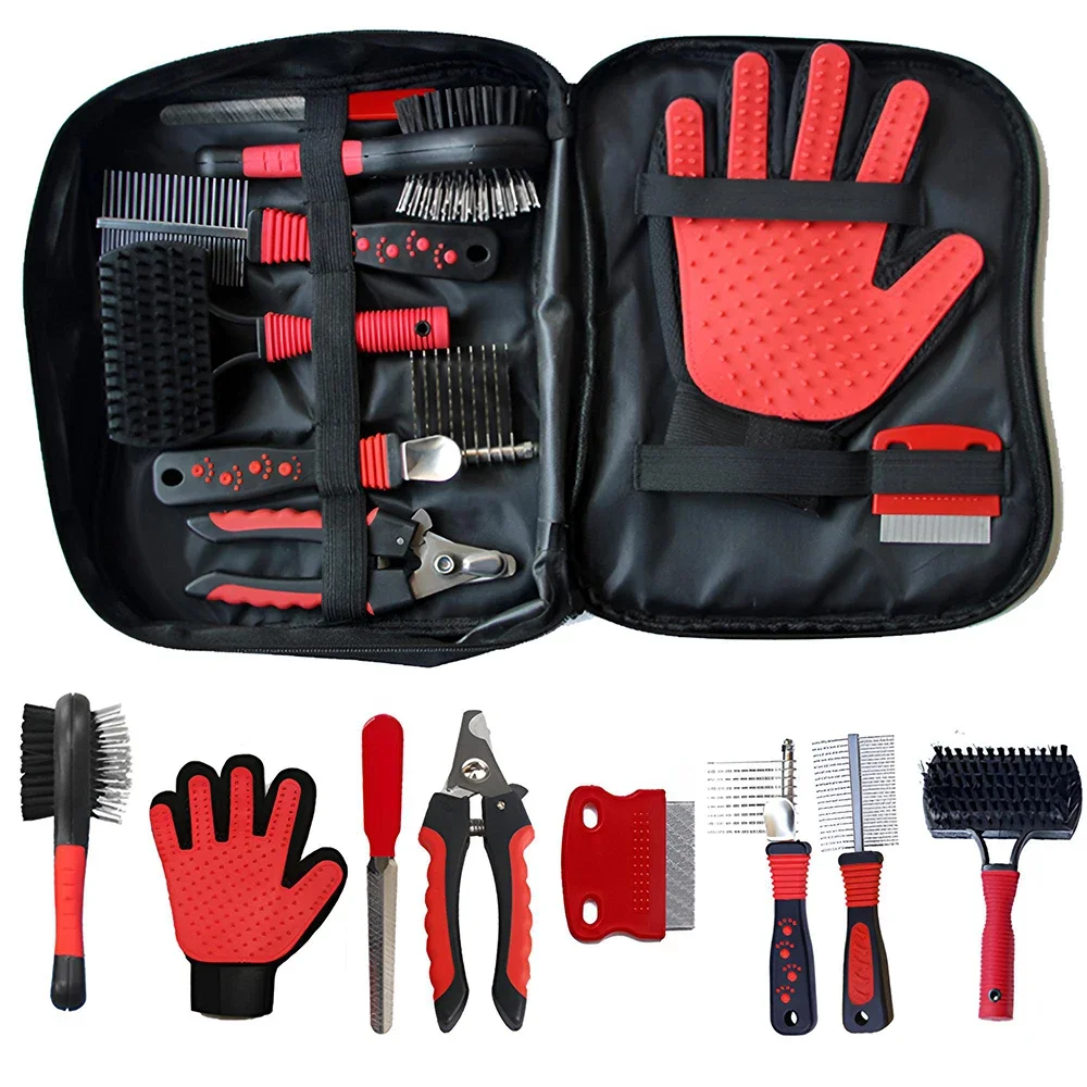Brush Bristle Set - ペットのお手入れセット,犬と猫のトイレ,厚いブラシ,マニキュアとペディキュア,脱毛,ダニ,fleams