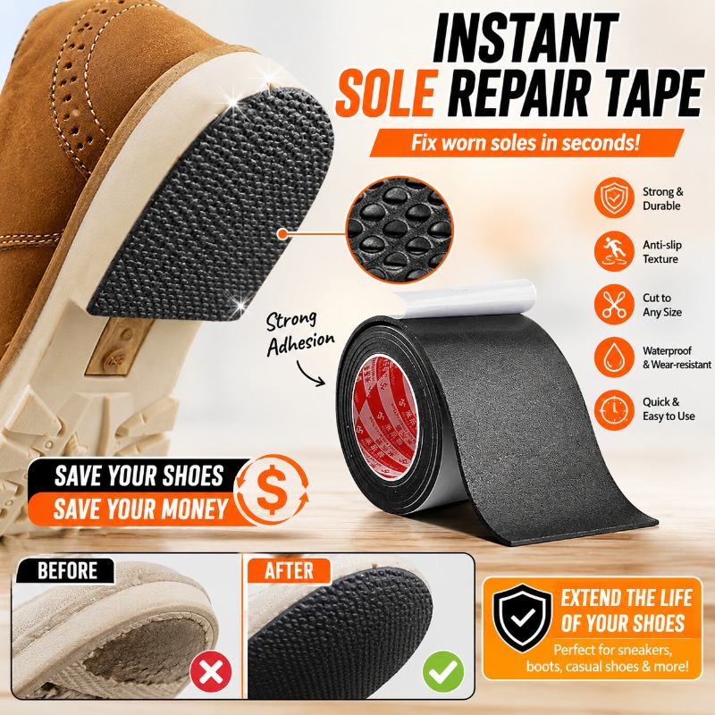Sneaker Care Kit - 1PC ソールサイレントアンチスリップステッカースニーカーノイズリダクションパッチ靴ヒール修理ペースター延長サービスソフトシューケアキット