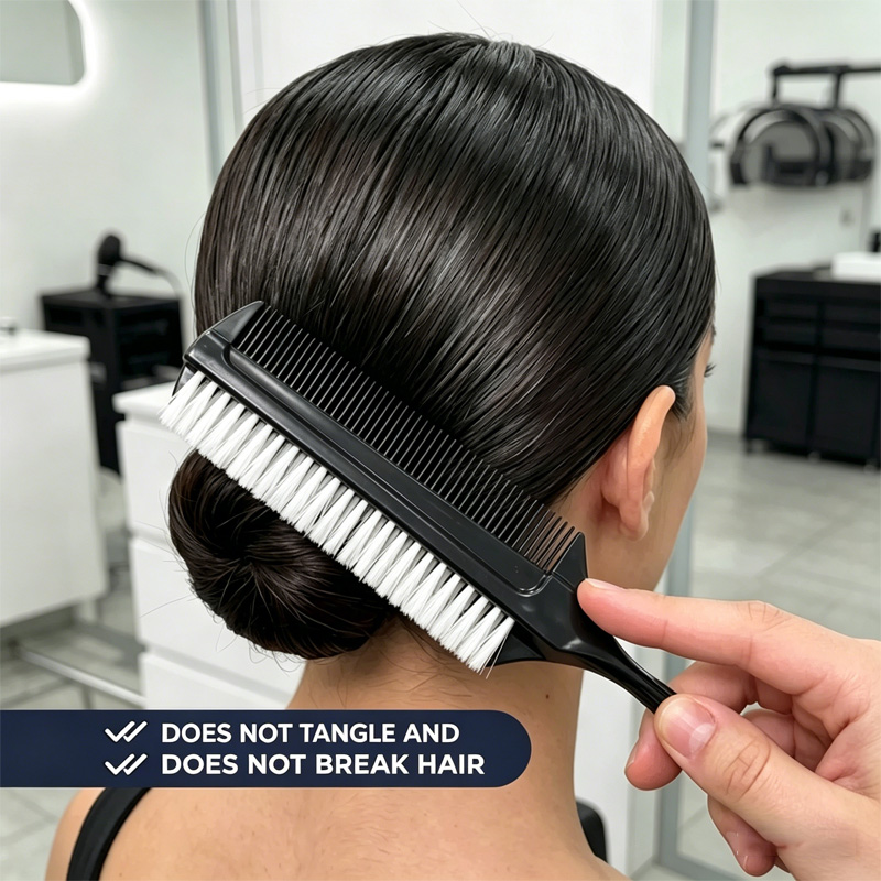 2個入りプロ用ヘアスタイリングブラシセット、猪毛ティーシング - Brush Bristle Set のレビューと価格