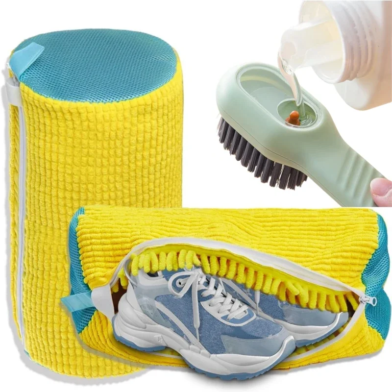 2/3個入り靴洗濯機用バッグ、液体靴ブラシセット、耐久性のあ - Brush Bristle Set のレビューと価格