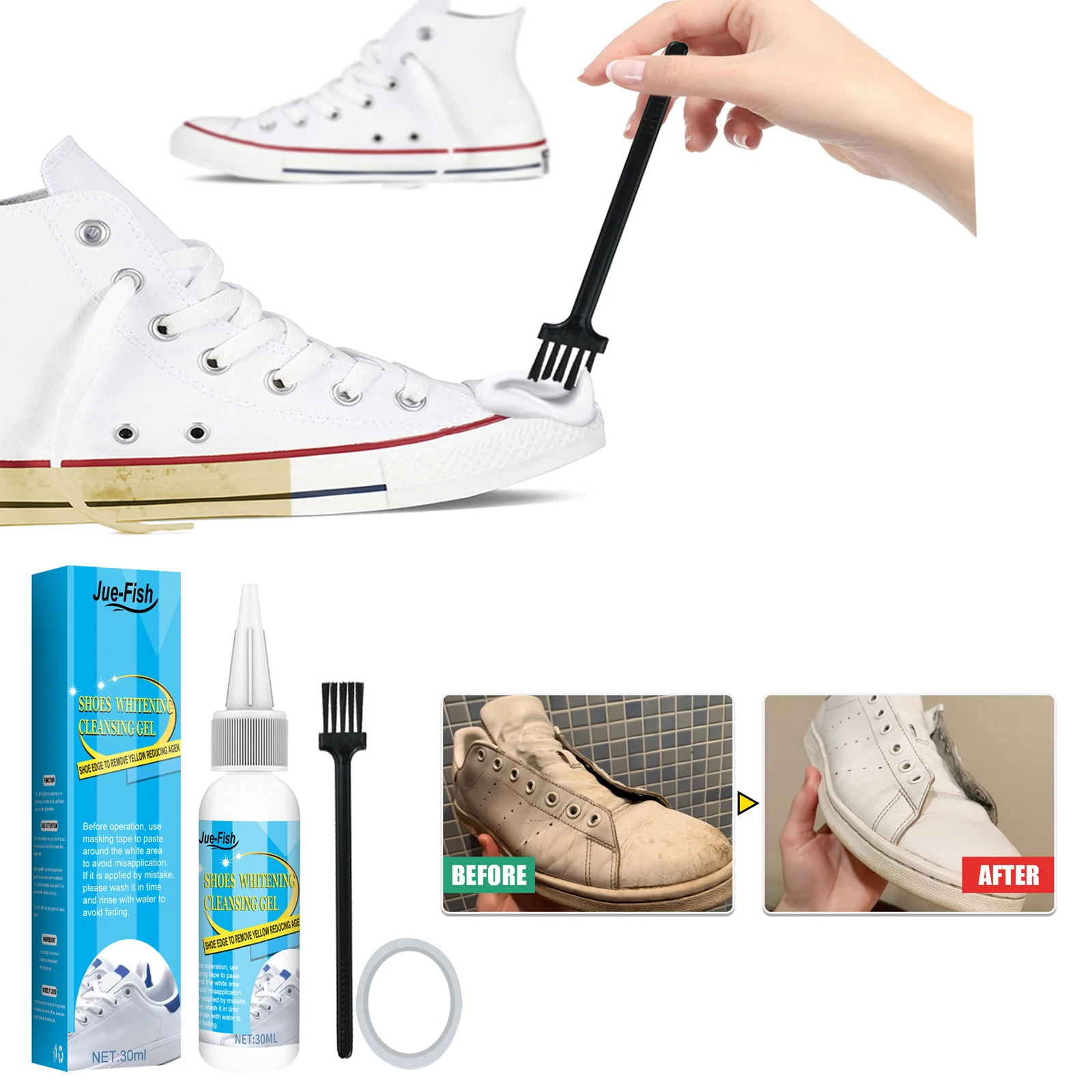 汚れを落とすための白い靴のクリーニングキット,汚れの除去,靴 - Sneaker Care Kit のレビューと価格