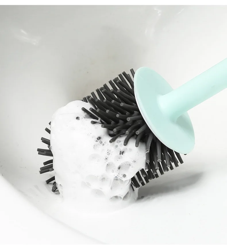 トイレブラシセットホルダーナイロン/シリコーン毛クリエイティ - Brush Bristle Set のレビューと価格