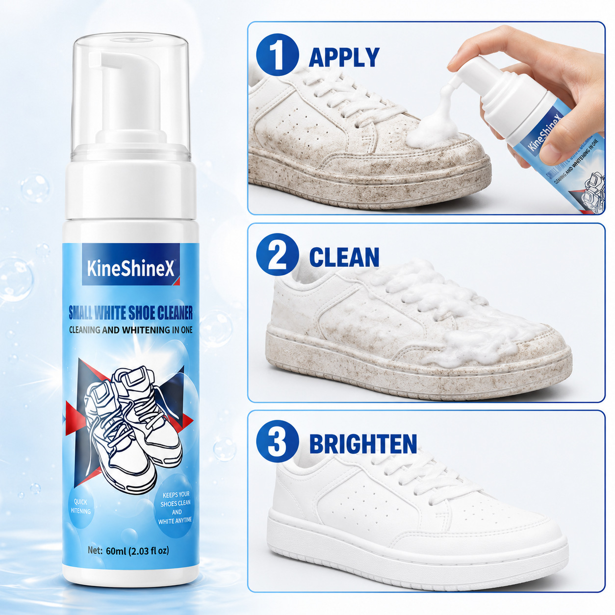 ギヘン靴クリーナーキット、水を使わない泡状靴クリーナー、靴ブ - Sneaker Care Kit のレビューと価格
